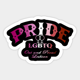 Lesbian Pride - CBs style - Lesbian Pride Flag Sticker